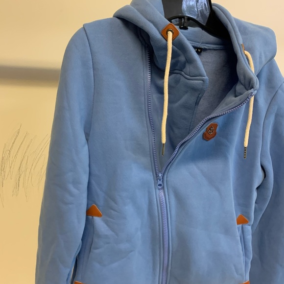 Fleece Hoodie with Funnel Neck for Women - Picture 4 of 5